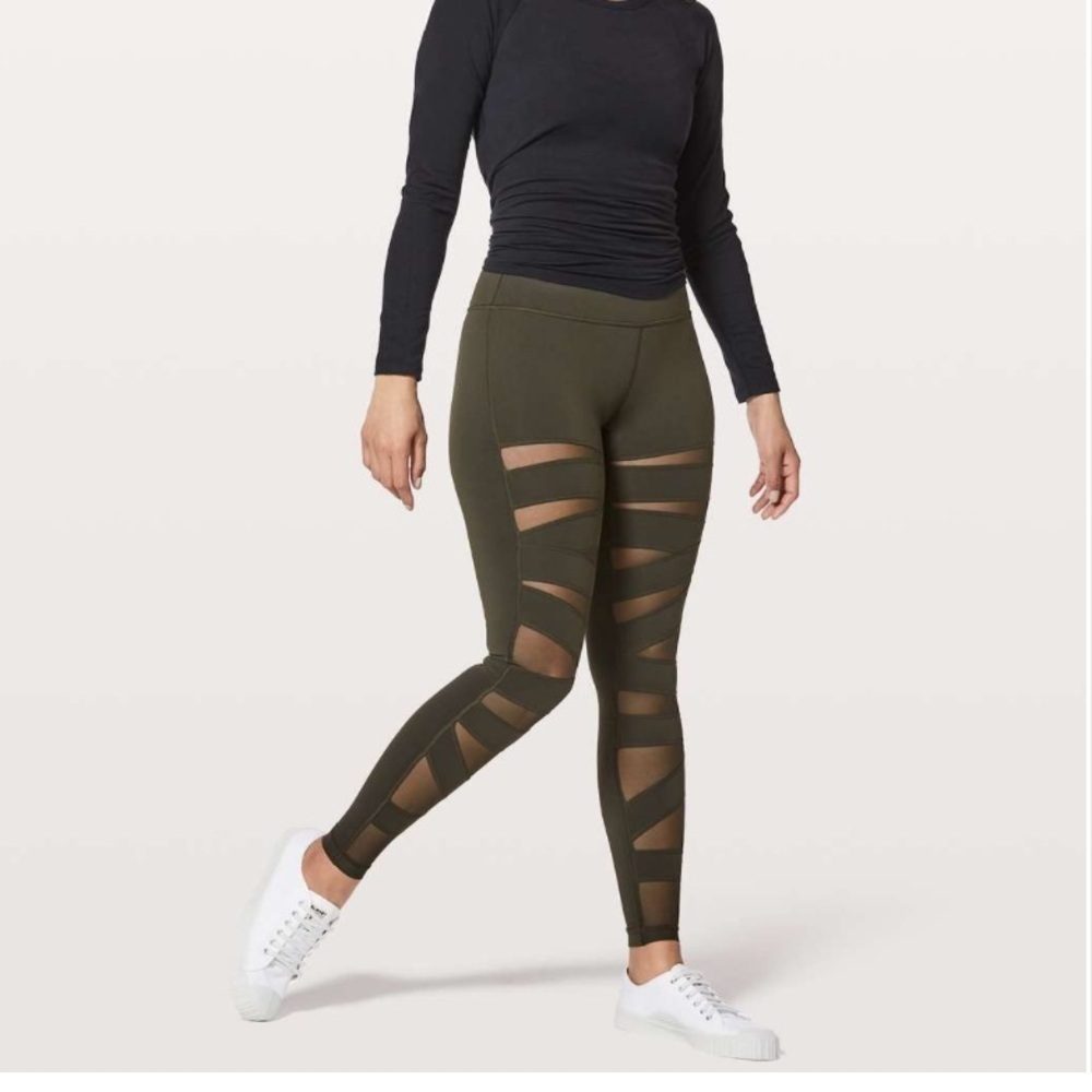 Lululemon Wunder Under high rise Tech Mesh 28 leggings